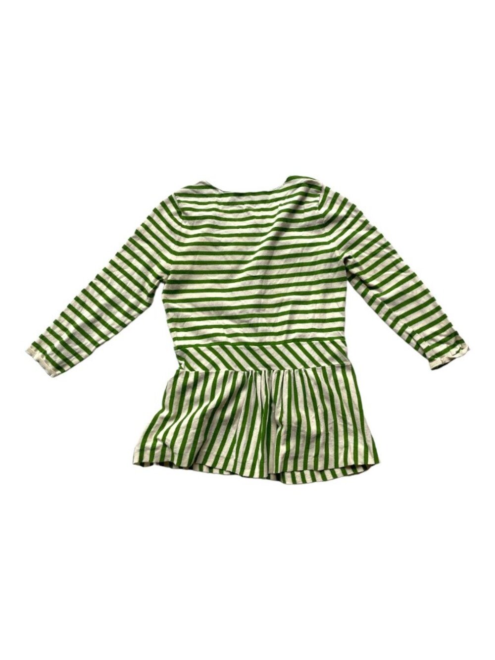 Moth Size XS Green Beige Striped 3/4 Sleeve Jacket - Picture 5 of 6